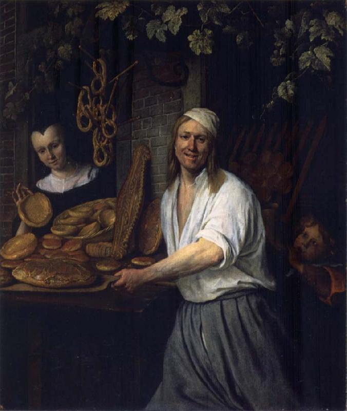Jan Steen The Leiden Baker Arent Oostwaard and his wife Catharina Keizerswaard oil painting picture